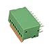 Hxchen KF141V 16P(2 x 8Pin) 2.54mm Pitch Spring Type PCB Terminal Blocks Connector Green - (10 Pcs)