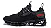 COKAFIL Men Running Shoes Walking Athletic Casual Fashion Sport Tennis Blade Sneakers Black, 7.5