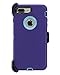 WallSkiN Turtle Series Cases for iPhone 7 Plus / iPhone 8 Plus (Only) Full Body Protection with Kickstand & Holster - Ambition (Purple/Beau Blue)