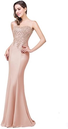 Babyonline® Women's Long Applique Sleeveless Evening Dresses Prom Dress Bridesmaid Dresses Birthday Dresses Cocktail Dresses Size 32 - 46