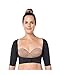 Leonisa Seamless Upper Arm Shaper Slimming Compression Vest with Posture Corrector, Black, Medium