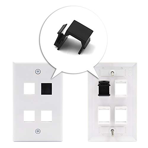 VCE 20-Pack Blank Keystone Jack Inserts