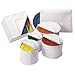 6 Piece Tabletop Quilted Vinyl Dinnerware Storage Set (2-Pack)