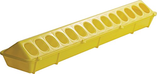 Little Giant Plastic Flip-Top Poultry Ground Feeder, Yellow