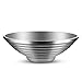 Salad Bowl, Double Wall 10 Inch 47 OZ Stainless Steel Multipurpose Serving Bowl for Soup, Cooked Food, Fruit, Noodle, Cereal (47 OZ (1400ml))