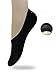 Eedor No Show Socks Womens - 3 Pairs Thin No Show Socks for Women - Non Slip Flat Boat Line Low Cut Socks Black Small (5-7)