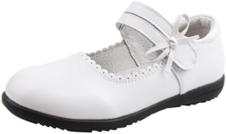 QHamThim Girl's Mary Jane Black School Uniform Outdoor Oxford Loafer Dress Shoe(Toddler/Little Kid/Big Kid)