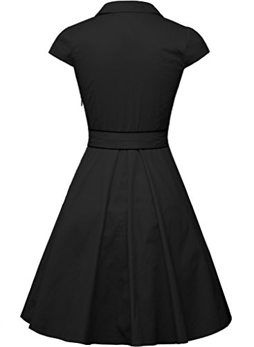 Vintage Cap Sleeve Retro Floral Print Cocktail Party Dress เดรส แฟชั่นชุดทำงาน. IHOT ผู้หญิง 1950s