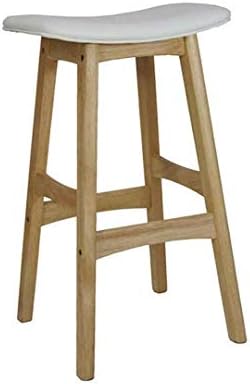 Gangnam Kitchen Bar Stool Timber Natural Frame White Padded Seat Home Bar Furniture Amazon Com Au