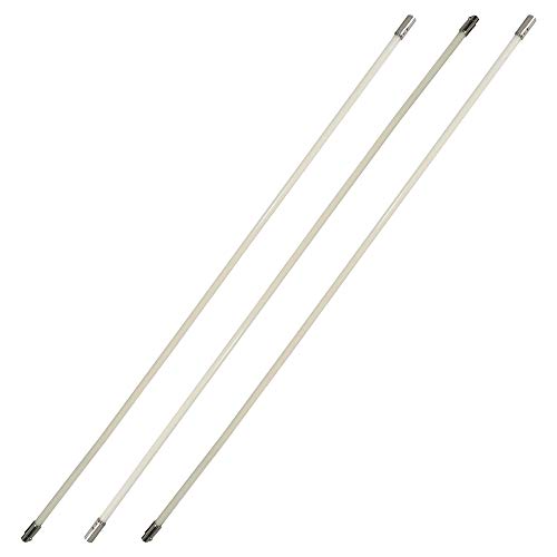 Chimney Brush Extension Rods 10 Feet Cleaning Kit 3 Pieces Flexible