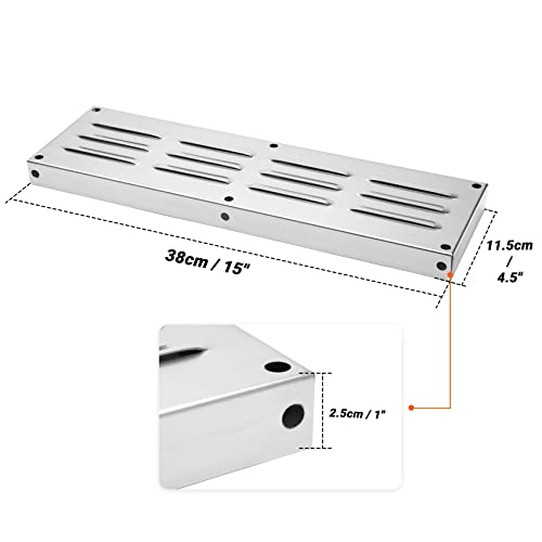 Skyflame Stainless Steel Venting Panel for Masonry Fire Pits and Outdoor Kitchens 15Inch by 41