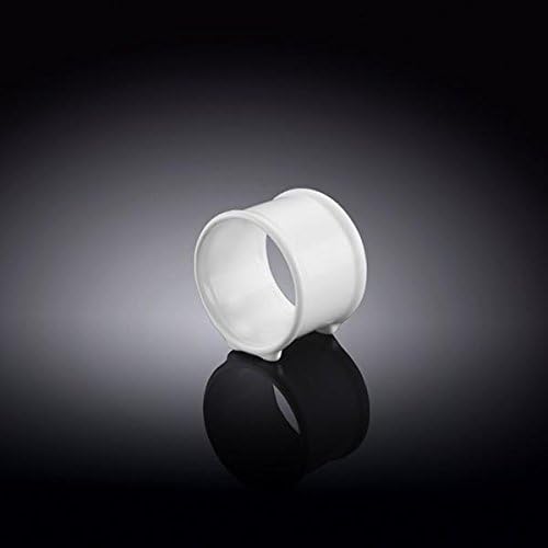 Wilmax White Porcelain Set of 12 Napkin Ring | Dishwasher Safe, Easy to Clean | Fine, English Porcelain | Wl-996044/A