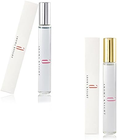 Aroma Knight Men Roll-on Cologne and Women Roll-on Perfume Fragrance Oil Package / MEMOIR for Men, PETRICHOR for Women, 0.34 oz (10ml) / 100% Pure Fragrance Oil and Alcohol Free