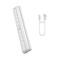 HuntGold USB Rechargeable Motion Sensor LED Closet Lights Stick-on Wireless Sensing Lamp Auto-Off After 15s for Wardrobe