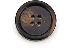 VINGOL 10 PCS 4 Holes Round Pattern Resin Buttons Flatback Sewing Button Favorite Findings Basic Buttons for Clothing Arts Crafts Projects DIY Decorations Sewing Accessories (11#Coffee, 18 mm)