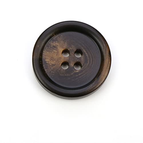 Photo 1 of 10 PCS 4 Holes Round Pattern Resin Buttons Flatback Sewing Button Favorite Findings Basic Buttons for Clothing Arts Crafts Projects DIY Decorations Sewing Accessories (11#Coffee, 20 mm)
