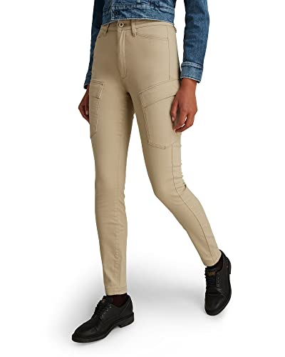 G-Star Femme Pantalon High G-Shape Cargo Skinny, Beige (carton D19011-C105-244), 29W / 30L