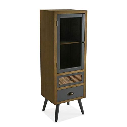 BigBuy Home S3401899 Display Cabinet with Glass Door, Multicoloured, One Size