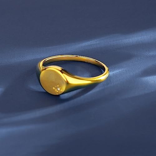 Gold Plated Rings for Women Vintage Thick Stainless Steel Thumb