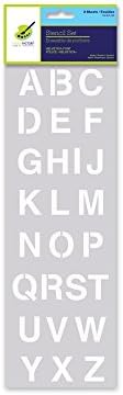 Color Factory Alpha/Numeric/Symbol Stencil Sheets, 1in, 2-Piece, 1"