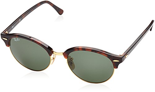 Ray-Ban CLUBROUND - RED HAVANA Frame GREEN Lenses 51mm Non-Polarized