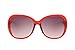 Sunny&Love Womens Fashion Oversized Color Lens Red Frame Square Sunglasses