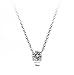 Rigant AAA Cubic Zirconia Crystal Ornate Round 6mmx6mm Zirconia Solitaire Pendant Necklace Fashion Jewelry for Women (Platinum Plated)