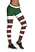 Pink Queen Women's Chic Ugly Santa Christmas Leggings Funny Costume Tights