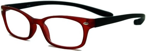 In Style Eyes Rubber Neckin' II Lightweight Reading Glasses With Convenient Neck Hanging Flexible Frame/red frame/2.75