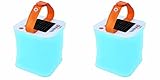 2 Pack LuminAID PackLite Spectra Color-Changing Inflatable Solar Lantern