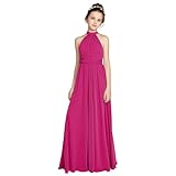 Chiffon Junior Bridesmaid Dress for Teens Halter