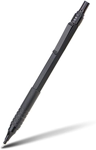 DDAYUP Automatic Mechanical Pencil, 0.5mm Lead Size, Black Metal Barrel, 1Pcs