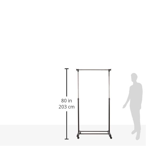 Whitmor Black and Chrome Adjustable Garment RackRolling Clothes Organizer Pricepulse