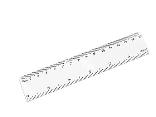 Clear Plastic Rulers 2 Pack 12- Inch 6- Inch Straight Ruler Measuring Tool for Classroom, Home, Office, Architecture, Sewing | 2 Scale cm & INCH - Thumbnail 5