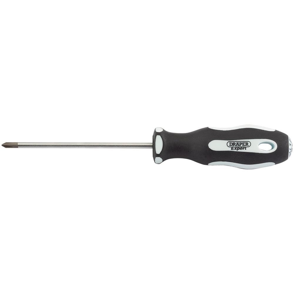 Draper 34982 Expert No 0 Cross Slot Soft Grip Screwdriver, 75mm Length