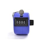 Qingsun Hand Tally Counter 4 Digit Number Clicker for Lap/sport/coach/school/event (Purple)
