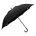 DAVEK ELITE UMBRELLA (Classic Black) - Quality Cane Umbrella with Automatic Open, Strong & Windproof