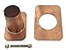 Monarch Rain Chains 18040 2-Piece Pure Copper Adaptor with Brass Bolt, Standard Gutter Adapter