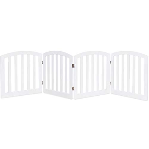Giantex 24'' Dog Gate with Arched Top for Doorway and Stairs, Configurable Free Standing Wooden