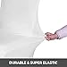 Happybuy White Chair Covers, Stretch Polyester Spandex Slipcovers for Banquet Dining Party Wedding Decorations, Folding Slipcovers, Arched Front Chair Covers (100pcs-Arched Front)
