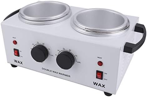 Chennly Professional Double Wax Heater - Adjustable Dual Parrafin Hot Facial Skin Hair Removal Equipment, Fast to Warm Up