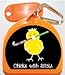Zumoe Field Hockey Mouthguard Case, Mouth Guard Case, Retainer Case or Dental Case called Chick with Field Hockey Stick (Orange)