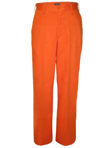 Flat Front Pants Unhemmed Orange 