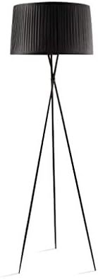 Nordic Living Room Vertical Tripod Art Bedroom Bedside Table Lamp Creative Fabric Floor Lamp (Color : Black)