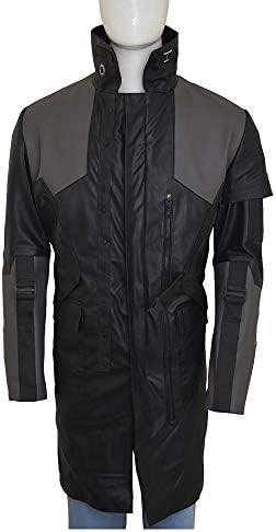 Parevaas Men's Adam Jensen Deus Leather Jacket Ex Mankind Divided Leather Coat Black