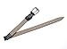 Uyoung 8mm Women's Black Genuine Leather Croco Grain Thin Watch Band
