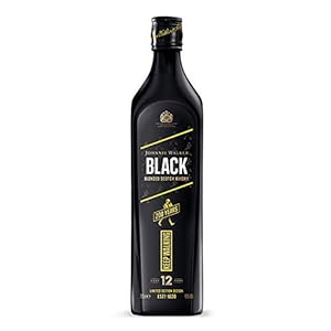 Johnnie Walker Black Label 12 Year Old Blended Scotch Whisky, 12 Jahre gereift, 70 cl, limitierte Auflage im Geschenkkarton