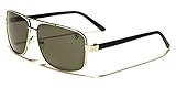 Square Retro 80s Aviator Sunglasses Men's Women's Metal Fashion Glasses Black Gold Silver Gray