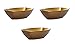 Party Dimensions Plastic Oval Luau Bowl – Set of 3 Gold Bowls