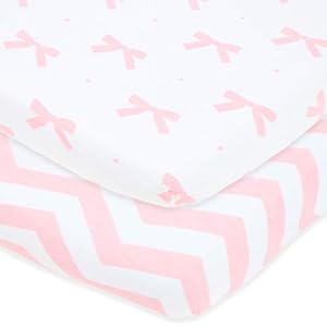 Pack and Play Sheets Fitted – for Graco Pack n Play Playard – 2 Pack – Snuggly Soft Jersey Cotton Mini Crib Mattress…